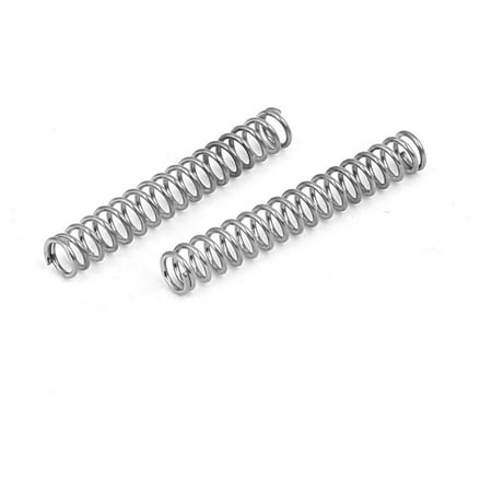 

0.4mmx3mmx20mm 304 Stainless Steel Compression Springs Silver Tone 10pcs