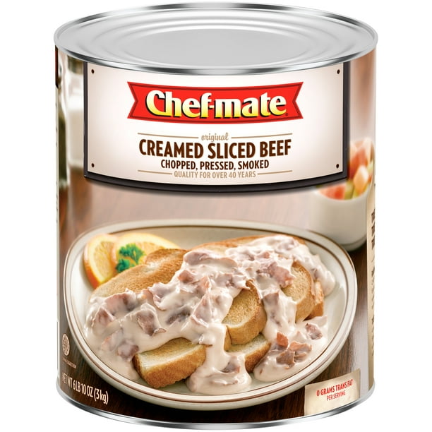 Chefmate Creamed Sliced Beef, Chopped, Pressed and Smoked Canned Beef