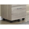 thumbnail image 2 of Monarch Specialties Filing Cabinet 3 Drawer, Natural On Castors, 2 of 4