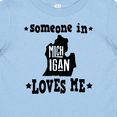 thumbnail image 4 of Inktastic Michigan Travel Gift Someone Loves Me Boys or Girls Baby T-Shirt, 4 of 5