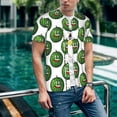 thumbnail image 6 of Hirioo Happy Watermelon for Men's Baseball T-shirt Shirts Short Sleeve Casual Summer Button Stretch T Shirts,Size S-4XL-XX-Large, 6 of 7