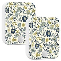 Yayeee 2-Pack Plug in LED Night Lights with Light Sensors Motion Detectors, Light Floral