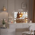 thumbnail image 2 of Hasipu Vanity Mirror with Lights, Hollywood 18" x 14" LED Makeup Mirror, 3 Modes Light, Smart Touch Control Dimmable, 360°Rotation, Rounded Rectangle White Frame, 2 of 8