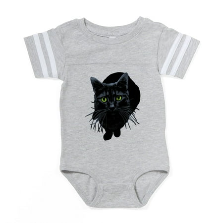 

CafePress - Black Kitty - Cute Infant Baby Football Bodysuit