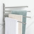 thumbnail image 5 of KES Swivel Towel Bar Swing Out 4 Arm Towel Rack Brushed Stainless Steel Wall Mount, 5 of 10