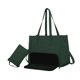 thumbnail image 3 of Bolsa de para mujer bolso de computadora acolchado para viajes de oficina de collage casual Verde, 3 of 8