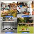 thumbnail image 4 of Towallmark Table Utilitaire en Acier Inoxydable 60 Pouces x 24 Pouces, Établi Robuste avec Tablette Ajustable, pour Cuisine, Garage, Atelier, 4 of 7