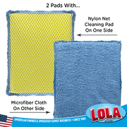 Lola Products LOLA Microfiber Cloth W/ Nylon Net & All Nylon Net Both Side Cleaning Pads - 24 Pack — $23.10 (20% off)