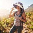 thumbnail image 5 of Upf50+ Sun Hat With Cooling Fan Solar Usb Rechargeable Air Circulation Visor Cap With Neck Flap Outdoor Cooling Hat For Fishing Hiking(Beige-56Cm), 5 of 5