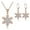 4, variant on Christmas Snowflakes Drop Dangle Earrings Crystal Collar Necklace Set Sparkling Jewelry Set Hook Xmas Holiday for Women Girls Party Winter Jewelry