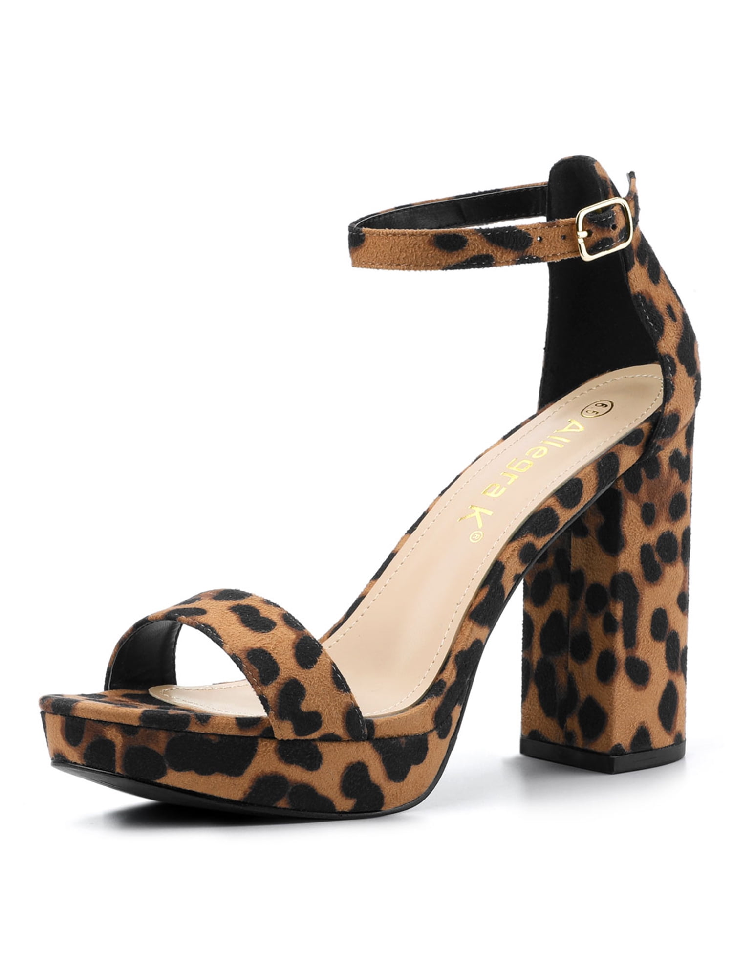 leopard chunky heel sandals