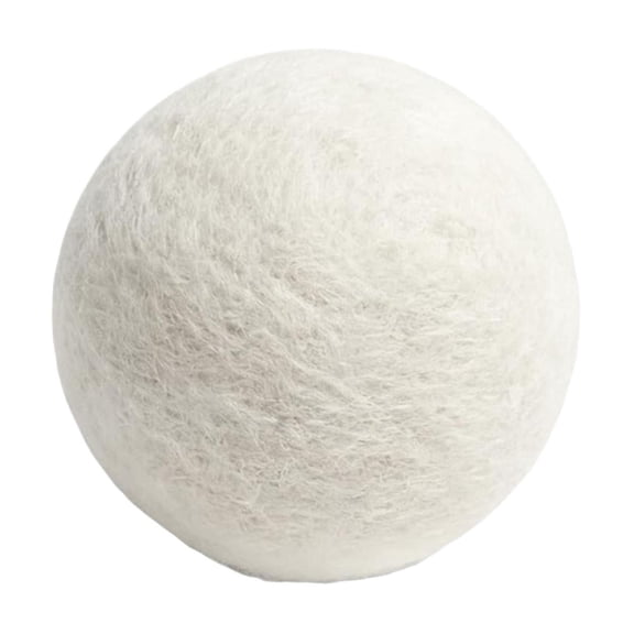 Cat Toy, Felted Wool Soft Interactive Ball, 1 Pack 2.4 inch Lightweight Durable White Chew Toy, for Indoor Kittens Cats To Chase Bite Play Reduce Boredom