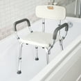 thumbnail image 5 of Shower Chair Seat with Padded Armrests for Bathtub Slip Resistant Shower Seat Adjustable Height Shower Chair 350 lb Capacity, 5 of 7