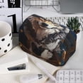 thumbnail image 7 of Goofa Oil Painting Tribal Wolf Pattern Double Layer Pen Pencil Case, Protective Large Capacity Storage Organizer Pen Pouch, Office College Supplies for Teens Adults, 7 of 7