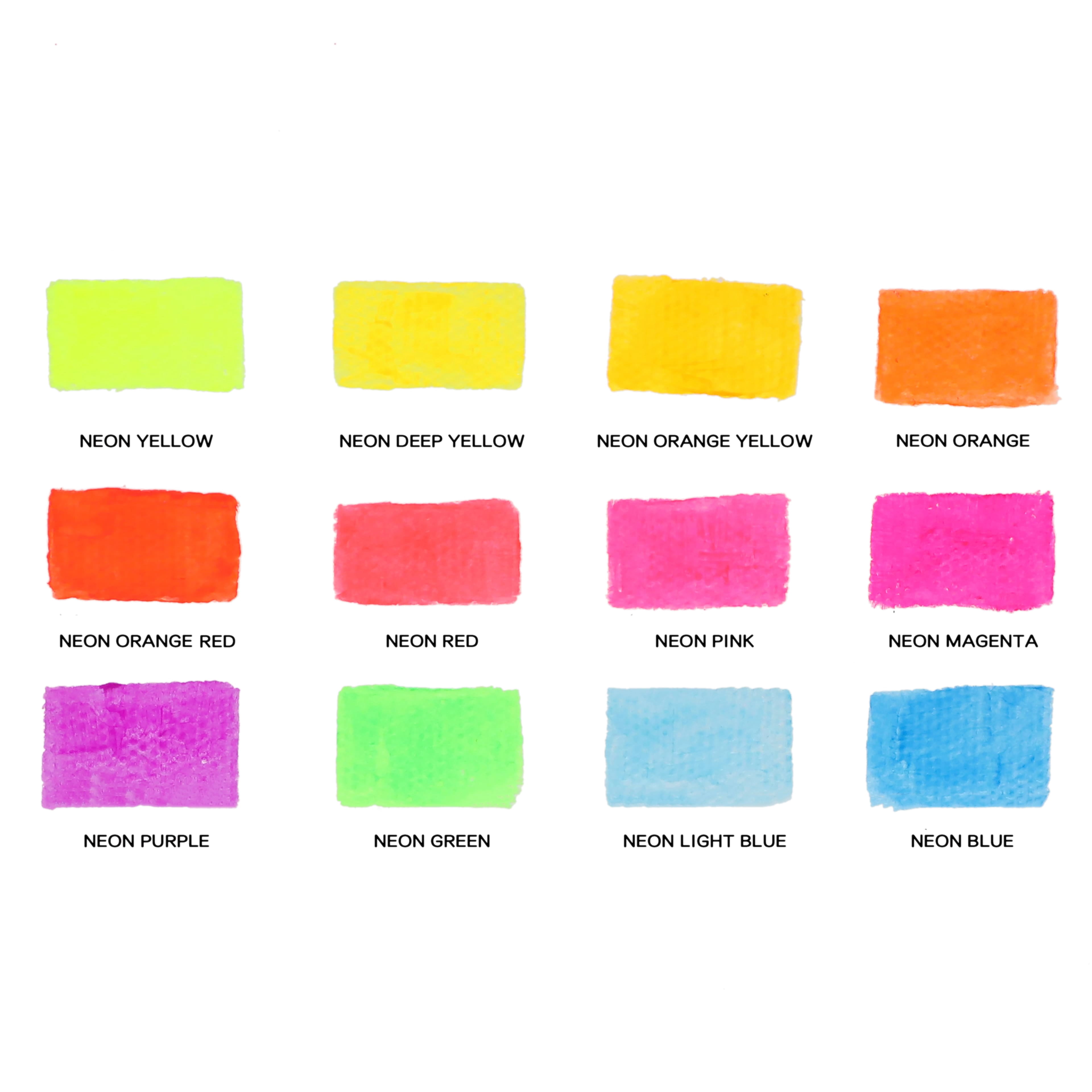 12 ct. (144 total) Neon Acrylic Paints by Artist's Loft Necessities - Assorted Bright Neon Colors – Water-Based - Fast-Drying Paint for Crafts - Canvas - and Mixed Media - 12 Pack