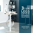 thumbnail image 6 of VIVO Electric 63" x 32" Stand Up Desk, Light Wood Table Top, White Frame, 6 of 8