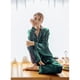 thumbnail image 4 of Pijama de manga larga de primavera y otoño, cárdigan de mujer, seda artificial, niña gordita, verano, seda de hielo, ropa de casa suelta, 4 of 5