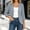 c01Gray, variant on Women's Lightweight Open Front Cardigans Short Sleeve Solid Color Casual Stretch Soft Knit Cardigan Sweaters Blue S