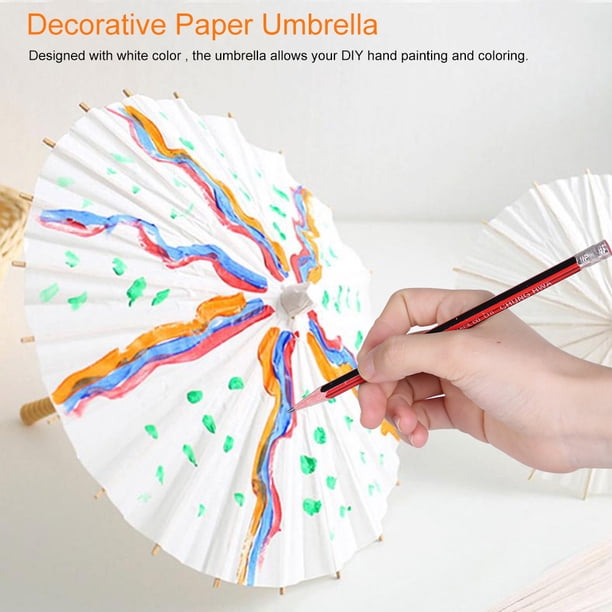 Paraguas de papel Sombrilla, Paraguas decorativo de papel blanco Paraguas de papel de boda Paraguas de papel decorativo Probado profesionalmente