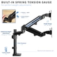 thumbnail image 5 of VIVO Black Dual 17" to 32" Computer Monitor Heavy Duty Pneumatic Arm Desk Mount, 5 of 8