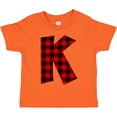 thumbnail image 3 of Inktastic Red Buffalo Plaid Initial K Boys or Girls Toddler T-Shirt, 3 of 5