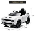thumbnail image 6 of Licensed Dodge Challenger Kids Electric Car 12V Ride On Car Battery Powered Electric Vehicles with Remote Control, LED Lights, Bluetooth, MP3 for Boys Girls, 6 of 7