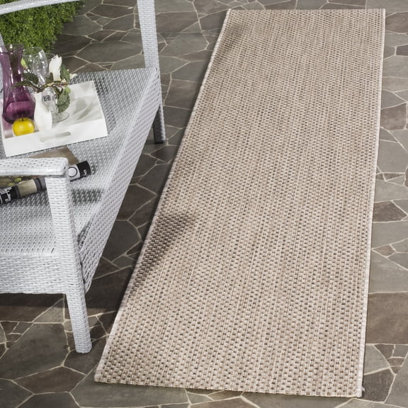 Safavieh Courtyard Finnian Solid Indoor/Outdoor Runner Rug, Beige/Brown, 2'3" x 14'