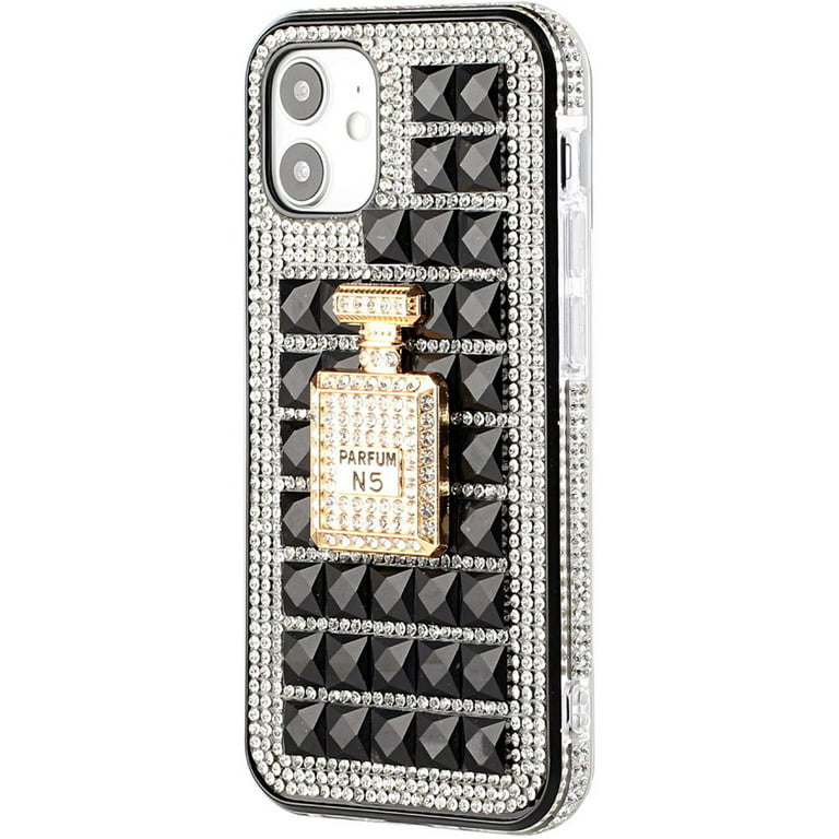 Xpression Mobile for Samsung Galaxy A32 5G Fashion Luxury 3D Bling Diamonds Rhinestone Jeweled Ornament Shiny Crystal Hybrid TPU Hard Cover ,Xpm Phone Case [Perfume