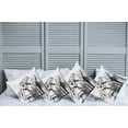 thumbnail image 2 of Ambesonne Cartoon Throw Pillow Cover 4 Pack, Adventure, 16", Black White, 2 of 7