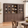 thumbnail image 5 of Homfa 71"H Pantry Cabinet with Doors, 5 Tier Cupboard with Adjustable Shelf for Kitchen Dining Room, Cherry, 5 of 7