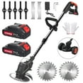 Cordless 1880W Electric Weed Eater Trimmer, Lightweight Lawn Grass