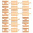 thumbnail image 1 of COOPHYA 18pcs Train Rail Wooden Train Tracks Assorted Color Logical Thinking Development for Family Interaction, 1 of 6