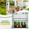 thumbnail image 3 of Ktaxon 36x18x33in Mini Greenhouse, Portable Plant Tunnel with Zippered Door & UV Protected PE Cover, White, 3 of 8