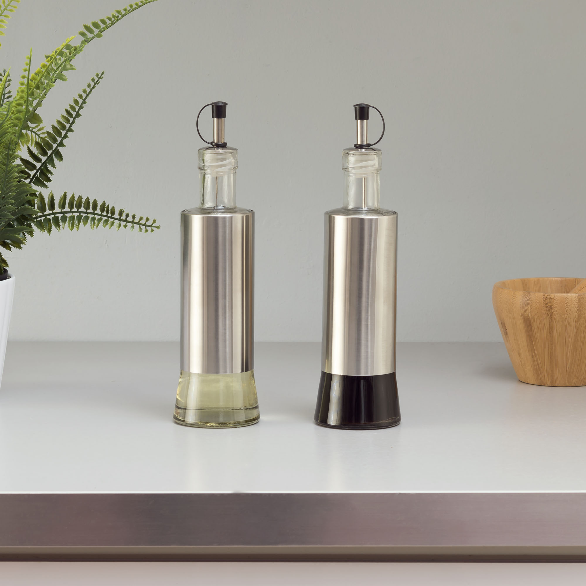 Home Basics Essence Collection 2 Piece Oil & Vinegar Set