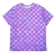 thumbnail image 3 of LAOLIUSN Men’s All Over Print Scale Pattern T-Shirt, Mermaid Dragon Scales Graphic Tee, Short Sleeve Crewneck,Sizes S-4XL, 3 of 7