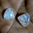 thumbnail image 2 of 18.30Cts Natural Blue Flashy Rainbow Moonstone Heart Cabochon Gemstone Pair, 2 of 2