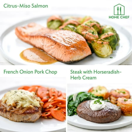 Home Chef Meal Kits, No Gluten Dinner for 2. 3 Meals