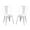 High Gloss White, variant on Matte Black Industrial Metal Dining Chairs 18 Inch Seat Height Stackable, Set of 2