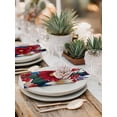 thumbnail image 6 of nqOlkjepod Red White Floral Cloth Napkins Set of 8 Reusable Dinner Napkins, Blue Botanical Black Striped Spring Cocktail Napkin Washable Table Napkins for Wedding/Holiday Party/Baby Shower 20"x20", 6 of 8