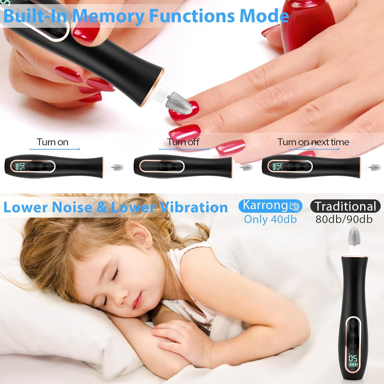 Electric Callus Remover for Feet – Portable Pedicure Tool for Cracked Heels, Dead Skin & Calluses – 10-Speed, Dual Rotation, 360° LCD Display –Foot File