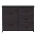 thumbnail image 5 of Dextrus 5 Fabric Drawers Dresser Storage Unit for Closets, Metal Frame, Brown, 5 of 10