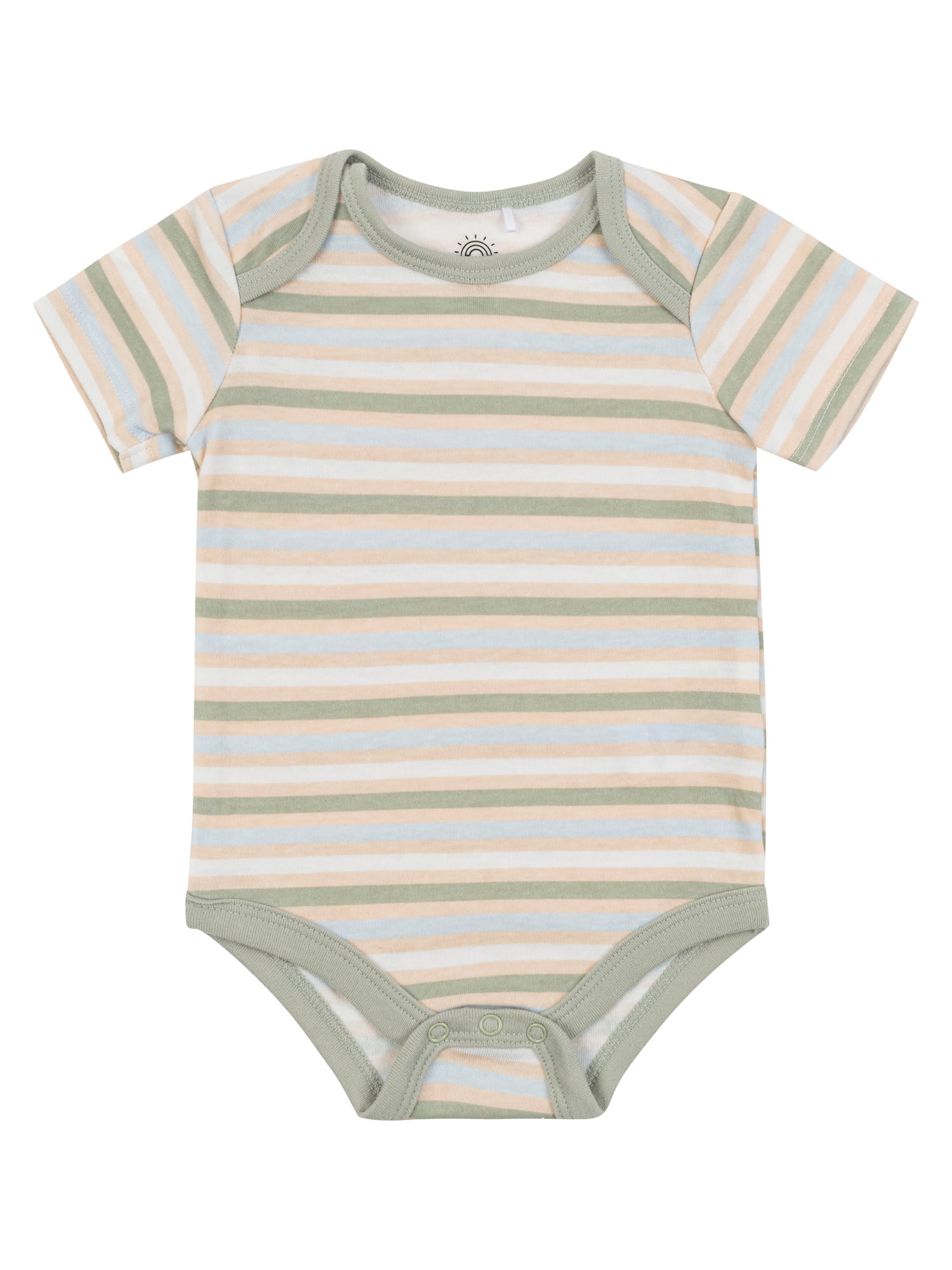 Wonderluxe Newborn Short Sleeve Bodysuits, 3-Pack, Sizes 0-3M-6-9M
