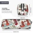 thumbnail image 3 of Fotbe London Landmark1 Pattern Leather Pencil Case, Pencil Pouch with Durable Zipper, Compact and Stylish Organizer for Stationery, Art Supplies, Travel Essentials, 3 of 7