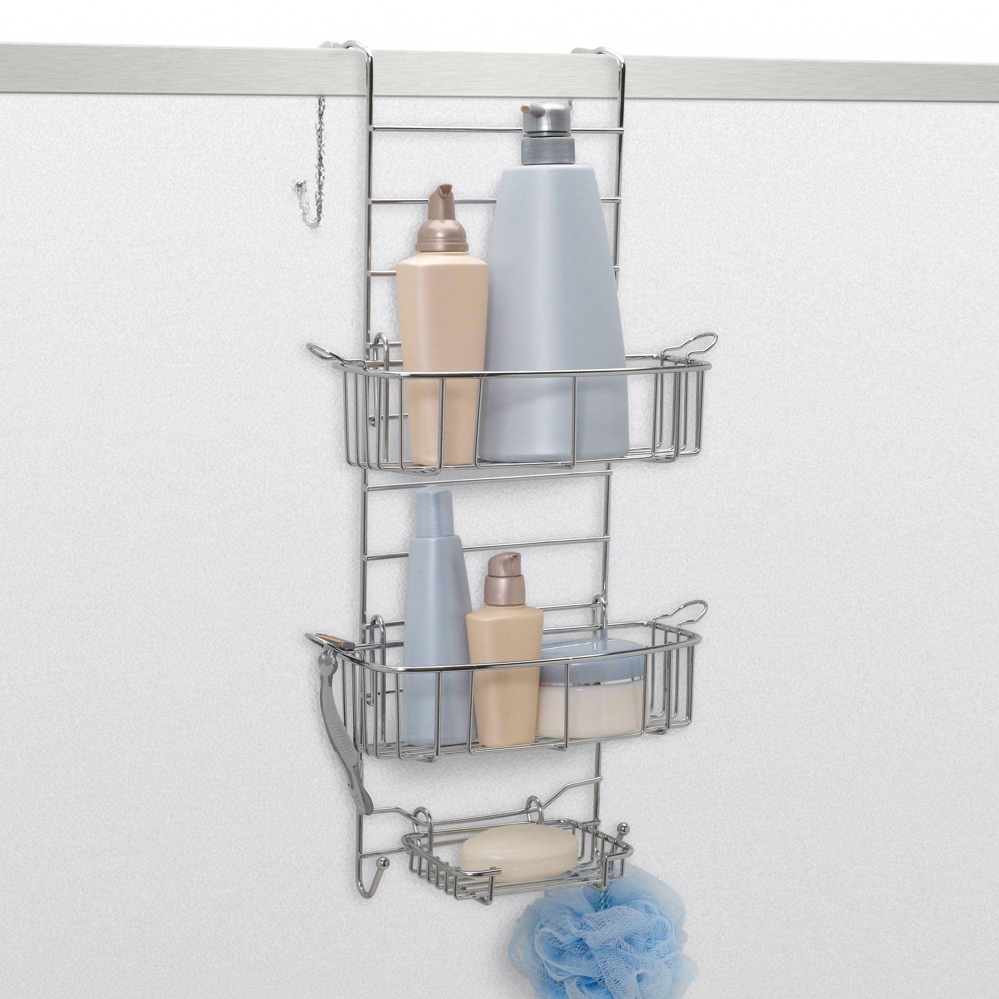 Zenith Products Over The Shower Door Caddy Stainless Steel Walmart Com Walmart Com