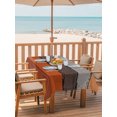 thumbnail image 6 of Outdoor Tablecloth with Umbrella Hole, Burnt Orange Grey Spillproof Waterproof Outdoor Table Cover, Vintage Stripe Farmhouse Wood Grain Patio Tablecloths for Party Picnic Camping, Rectangle 60"x120", 6 of 9