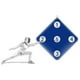 thumbnail image 5 of Toystoory Objetivo de entrenamiento de esgrima, espada colgante duradera y exquisitamente elaborada, durabilidad del objetivo, hecho en PU tiro y tiro con Azul, 5 of 6