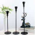 thumbnail image 5 of SUDEG 3PCS Black Candlestick Candle Holder Modern And Simple Style For Home Decoration, 5 of 12