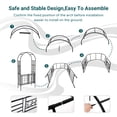 thumbnail image 7 of SCENDOR Heavy-Duty Arch with Gate, Iron Arbor Trellis Arbor Archway for Climbing Plants Roses Vines Support Rack, Outdoor Lawn Backyard Patio Wedding Party Ceremony Decoration, 7 of 7