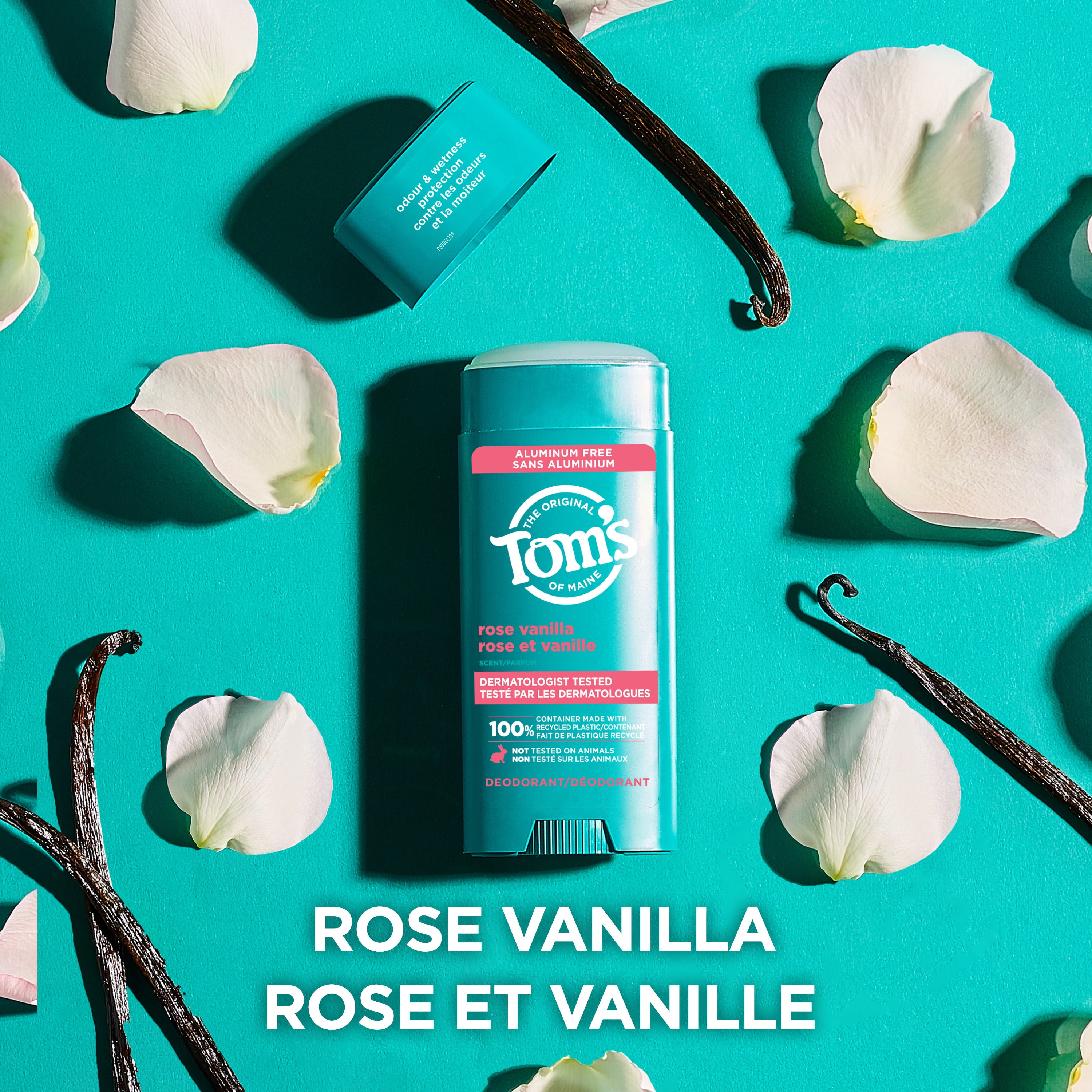 Tom’s of Maine Rose Vanilla Natural Deodorant for Women and Men, 92 g