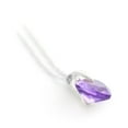 thumbnail image 4 of Galaxy Gold 14K White Gold Amethyst Pendant Necklace - February Birthstone - Peace & Wisdom - 16" to 24" - Fine Jewelry for Women, 4 of 5